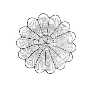 Late 20th Century Large 16” Industrial Style Grey Wire Centerpiece Basket